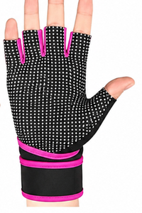 Manufacturer's Unisex Neoprene Fitness Gloves Lace-Up Closure Adjustable <b>Wrist</b> <b>Wrap</b> Sports <b>Gym</b> Lifting Bodybuilding Exercise - Product Image 2