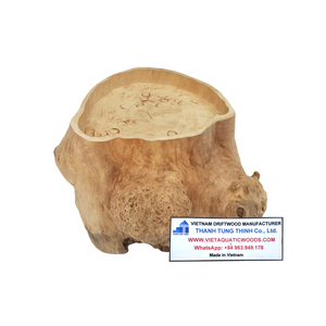 Bol en bois flotté naturel pour reptiles, ornement écologique pour animaux de compagnie, fabriqué au Vietnam - Product Image 2