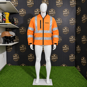 Veste de sécurité haute visibilité TwillSports pour hommes, orange, réfléchissante, vêtements de travail imperméables, manteau d'hiver, vêtements de protection personnalisés imprimés pour l'extérieur - Product Image 4