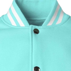 Vestes de sport pour hommes, turquoise avec manches blanches, numéro 58 brodé, style preppy, coupe classique, vêtements d'automne, vestes chaudes - Product Image 5