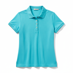 <b>Women</b> <b>for</b> Shirt Custom Short Sleeve <b>Turquoise</b> Knitted Eco-Friendly Breathable Golf <b>Top</b> Summer Casual Slim Fit Workwear - Product Image 4