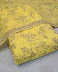 Tissu en Chiffon Brodé Malty Dobby 100% Polyester Respirant Écologique pour Mariage, Couleurs Personnalisées, Fournisseur Textile Export - Product Image 2