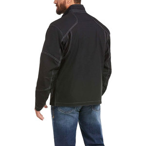Men's Eco-Friendly Thick Windproof Fleece Jacket O-Neck <b>Covered</b> <b>Button</b> Closure High Street Style Winter Wear Regular Fit - Product Image 3