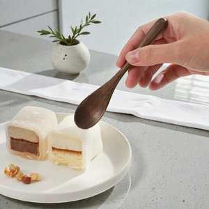 ช้อนไม้วอลนัท ช้อนส้อมสไตล์เรียบง่าย ชุดอาหารเย็น ช้อนส้อมที่ยั่งยืน ช้อนไม้ - Product Image 3