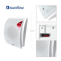 Speaker Logam Dinding untuk Sistem Pengumuman Publik Rumah atau Kantor dengan Woofer 5 inci