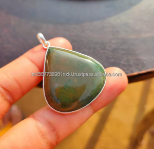 Collar con colgante de diseñador de piedra de sangre, colgante de piedras preciosas de Plata de Ley 925, regalo de joyería de Boda nupcial hecho a mano único para ella - Product Image 3