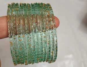 Pulseras de Cristal con Diseño de Gotas de Lluvia para Chicas - Textura Transparente con Puntos Dorados, Estilo Único, Disponible en 25 Colores, de la Mejor Calidad - Product Image 6