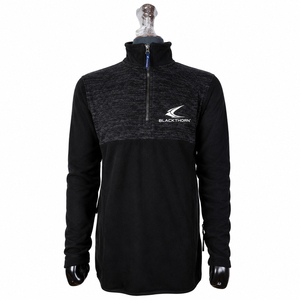 Chaqueta de Forro Polar con Cierre de Cremallera para Hombre, Color Azul Marino y Gris, Absorbe la Humedad, para Actividades al Aire Libre en Otoño - Product Image 1