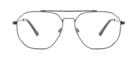 Montures optiques carrées géométriques en métal pour hommes, lunettes à double pont, fournisseur en gros avec options de personnalisation de marque