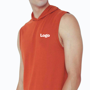 Quick Dry New Arrival Wholesale Men's <b>Sleeveless</b> <b>Hoodie</b> High Quality Lightweight Breathable Cotton Spandex <b>Sleeveless</b> <b>Hoodie</b> - Product Image 2