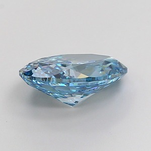 Diamant ovale modifié CVD cultivé en laboratoire, couleur bleu vif fantaisie, clarté VS1, polissage excellent, pierre précieuse de luxe premium en vrac - Product Image 2