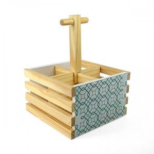 ที่ใส่ช้อนส้อมไม้ดีไซน์หรูหราสำหรับจัดระเบียบเคาน์เตอร์ครัว เพิ่มพื้นที่ทำอาหารด้วยความสวยงามของไม้ธรรมชาติ - Product Image 1