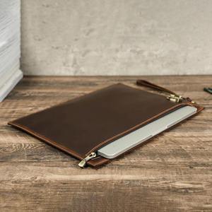 Funda de Piel Auténtica de Alta Calidad con Logotipo Personalizado para Laptop MacBook Air Pro de 13 Pulgadas LS-0244 - Product Image 5