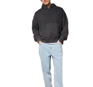 Pull à capuche surdimensionné pour homme Streetwear Tech Urban Casual Look Poche kangourou Tissu doux pour l'extérieur Digital Winter - Product Image 1