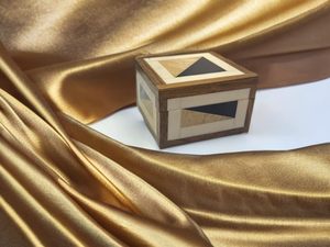 Handcrafted Wooden and Resin Jewelry Storage <b>Box</b> Modern Geometric Decorative <b>Keepsake</b> <b>Box</b> <b>for</b> Rings Earrings Necklaces and Gifts - Product Image 2