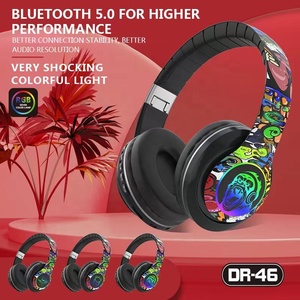 Audífonos Inalámbricos Shuoyin 2023 DR46 <span class=keywords><strong>Aliexpress</strong></span> Cool Graffiti Chimp con 3 Patrones LED RGB - Product Image 3