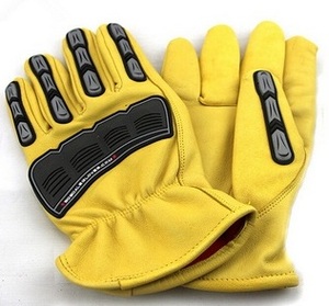 Gants de travail en cuir jaune résistants aux chocs, antidérapants, lavables en machine, gants de sécurité multi-usages - Product Image 6