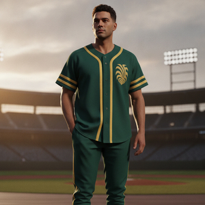Custom Made Sublimation <b>Baseball</b> Uniform Jersey Solid Striped V Neck Lightweight Quick Dry Softball Teamwear Sets - Product Image 5