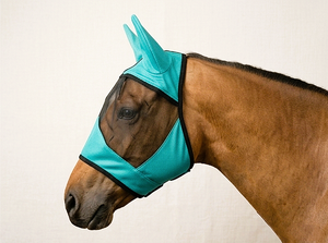 Máscara Antimoscas Duradera para Caballos, Protección UV, Tela de Poliéster para Proteger los Ojos Sensibles de Moscas, Polvo y Residuos - SADAF SADDLERY - Product Image 4