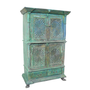 ตู้เสื้อผ้าไม้แฮนด์เมด Haswani Handicrafts ตู้เก็บของไม้เนื้อแข็ง - Product Image 1
