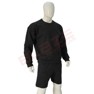 Logo personnalisé Survêtements Hommes Costumes À Manches Courtes Col Ras Du Cou 100% Coton T Shirt Gym Shorts Running Hommes Shorts Ensembles - Product Image 2