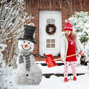 LED Snowman Christmas Decoration Collapsible Indoor/Outdoor Garden Light <b>Battery</b> <b>Operated</b> Snowman with Lighted Features - Product Image 6