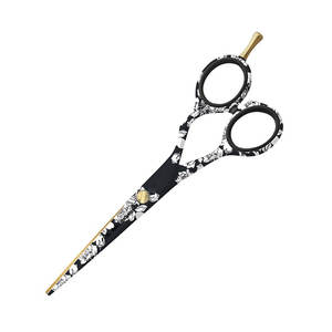 กรรไกรตัดผมบางตรงทำจากสแตนเลสมืออาชีพช่างตัดผมสีเงินขัดเงาทนทานปลายทื่อปลายแหลมร้านทำผม apto - Product Image 3