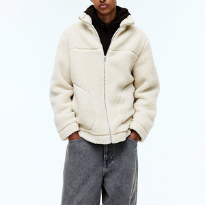 OEM Custom Winter High Quality Zipper up Heavyweight Sherpa <b>Fleece</b> <b>Jackets</b> for Men - Product Image 2