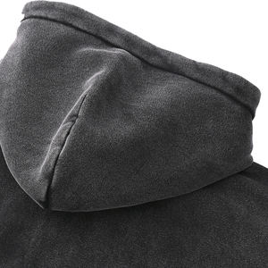 Sweat-shirt à capuche oversize pour homme, style délavé, coupe ample, 100% coton molletonné 450 GSM, vintage, automne - Product Image 3