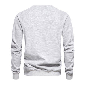 เสื้อสเวตเชิ้ตผู้ชาย คอกลม สีพื้น ลำลอง แขนยาว ทรงพอดีตัว - Product Image 6