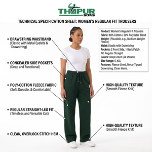 Pantalon de survêtement droit en molleton de polyester coupe droite pour femme, avec cordon de serrage, vente en gros - Product Image 5