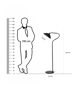 Volta Black Finish Metal <b>Study</b> Floor <b>Lamp</b> Wholesale Modern Industrial Standing Light Manufacturer Custom Adjustable Floor <b>Lamp</b> - Product Image 3