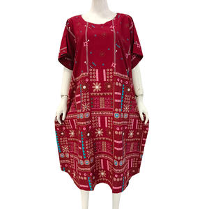 Vêtements de nuit décontractés pour femmes, kaftan court, confortable à porter au quotidien, fabriqué en tissu rayonne, respirant et confortable. - Product Image 4