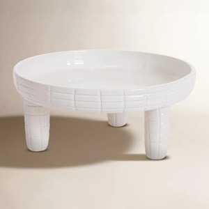 Support à gâteau rond en céramique blanc, passe au lave-vaisselle, 1 pièce, non toxique - Product Image 1