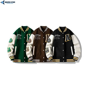 Classic Premium Eco-Friendly Windproof Breathable Embroidered Front Varsity Letterman Jacket Wool Blend Custom Team Winter - Product Image 6