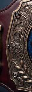 Ceinture en métal Champ King avec boucle en laiton, style vintage, sangle en cuir décorative - Product Image 3