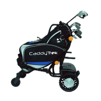 MEILLEURES VENTES ! CaddyTrek Chariot de golf électrique de haute qualité avec cadre en aluminium, double moteur et télécommande