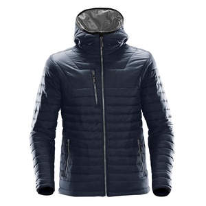 Veste matelassée coupe-vent en polaire douce à capuche noire pour homme TriPro Sports, poches, fermeture éclair, coupe régulière, hiver - Product Image 4