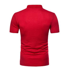 Camiseta Deportiva Casual para Hombre, Corte Recto, Color Sólido, 100% Algodón, Secado Rápido, Manga Corta, Camuflaje Rojo y Negro - Product Image 2