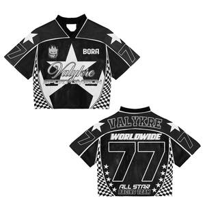 เสื้อยืดโอเวอร์ไซส์ทรงบ็อกซี่ พิมพ์ลายโลโก้ตามสั่ง สำหรับฟุตบอล บาสเก็ตบอล สตรีทแวร์ ผ้าโพลีเอสเตอร์ พิมพ์ลายแบบซับลิเมชั่น - Product Image 1