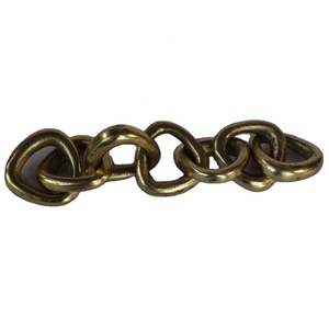 Escultura de latón metálico de alta calidad, eslabón de cadena, acabado de latón antiguo, adornos decorativos para sala de estar, esculturas de mesa - Product Image 1