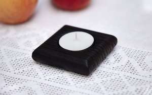 Elegant Wooden <b>Tea</b> <b>Light</b> Holder for Wedding Table Decor - Product Image 4