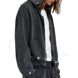 Wholesale Custom <b>Men's</b> Hoodies 100% Cotton Casual Sports Oversized Fit Breathable <b>Fleece</b> Pullover Hooded <b>Tops</b> - Product Image 3