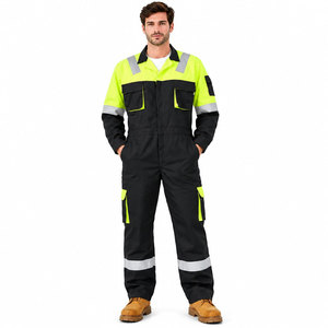 Vêtements de travail pour l'industrie de la construction, combinaison de sécurité réfléchissante, antistatique, anti-flamme pour les travailleurs - Product Image 3