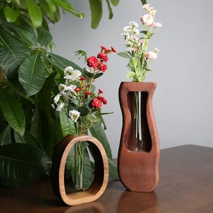 Nouveauté : Jardinières en bois pour l'intérieur et l'extérieur, utilisation pour la décoration de la maison et des hôtels, avec support en bois - Product Image 1