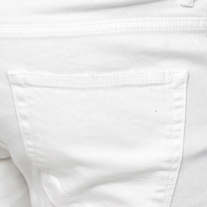 Jeans en denim pour homme, coupe droite, délavé clair, style décontracté, vente en gros OEM à prix avantageux - Product Image 4