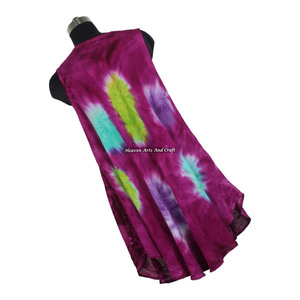 Robe longue tie-dye col halter pour femme, 100 % rayonne, vente en gros, personnalisable, décontractée, sans manches, pour l'été et les vacances – Meilleure vente - Product Image 1