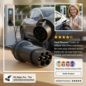 Factory Type 1 to Type <b>2</b> EV Charging Adapter Plug & <b>Play</b> 32A Convertor for Type <b>2</b> Port Electric Vehicle Charging <b>Station</b> - Product Image 5