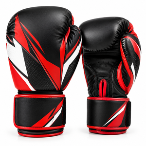 Gants de boxe professionnels en PU, ajustables avec fermeture auto-agrippante, logo personnalisé, évacuation de l'humidité, vente en gros, respirants - Product Image 2