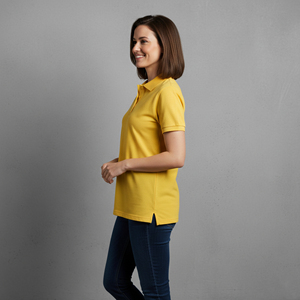 เสื้อผู้หญิงขายส่งสำหรับฤดูร้อน ผ้าฝ้าย 100% ปักโลโก้ตามสั่ง ระบายอากาศได้ดี แขนสั้น สีพื้น - Product Image 3